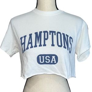 Brandy Melville John Galt Hamptons USA Crop Tee